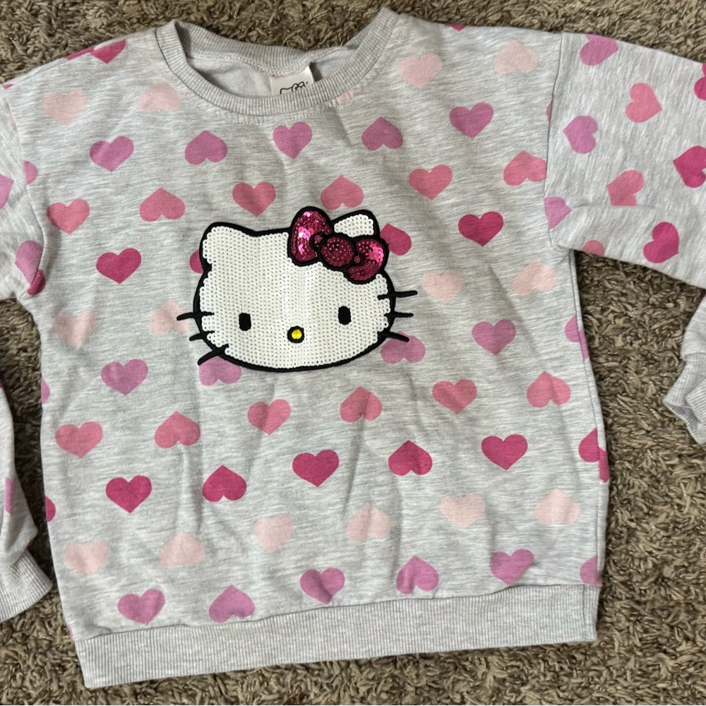 Hello Kitty White and Gray Cozy Sweater